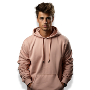 Men Pink Hoodie